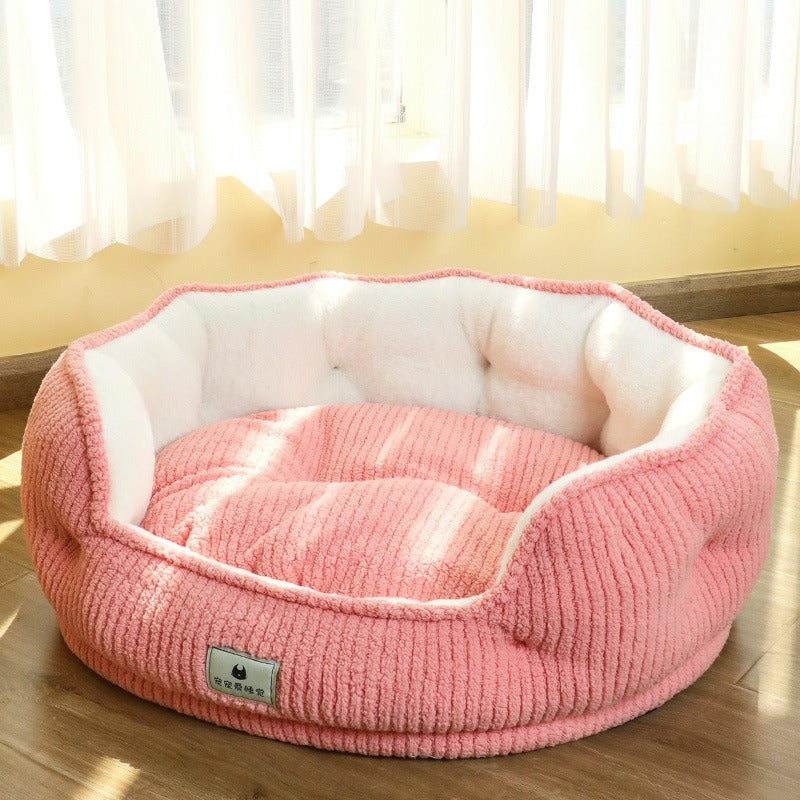 Four Seasons Dog House Bed - Warm Sofa-Style Pet Nest for Small Dogs