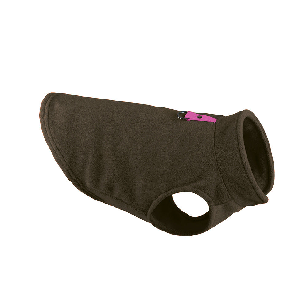 Thickened Fleece Dog Hoodie - Solid Color Winter Pet Clothing