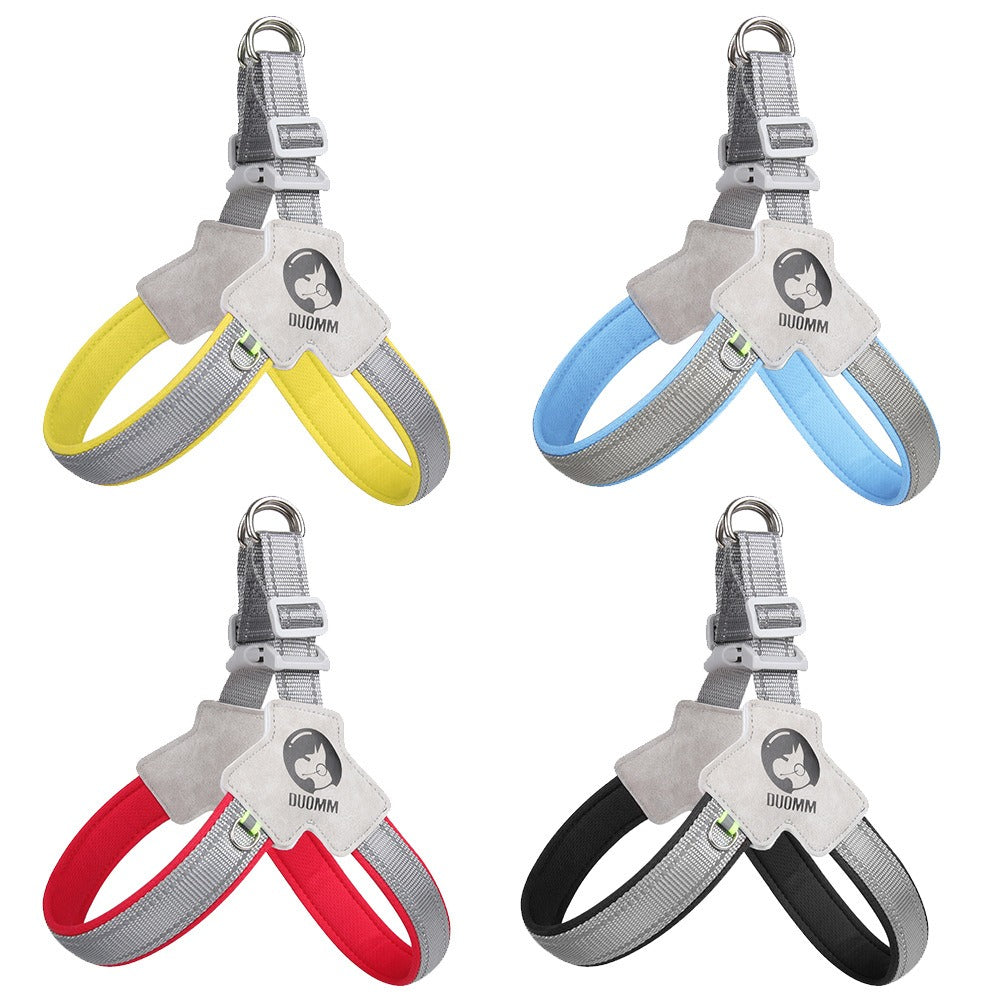 Saddle Style Dog Chest Harness - Breathable Reflective Dog Harness