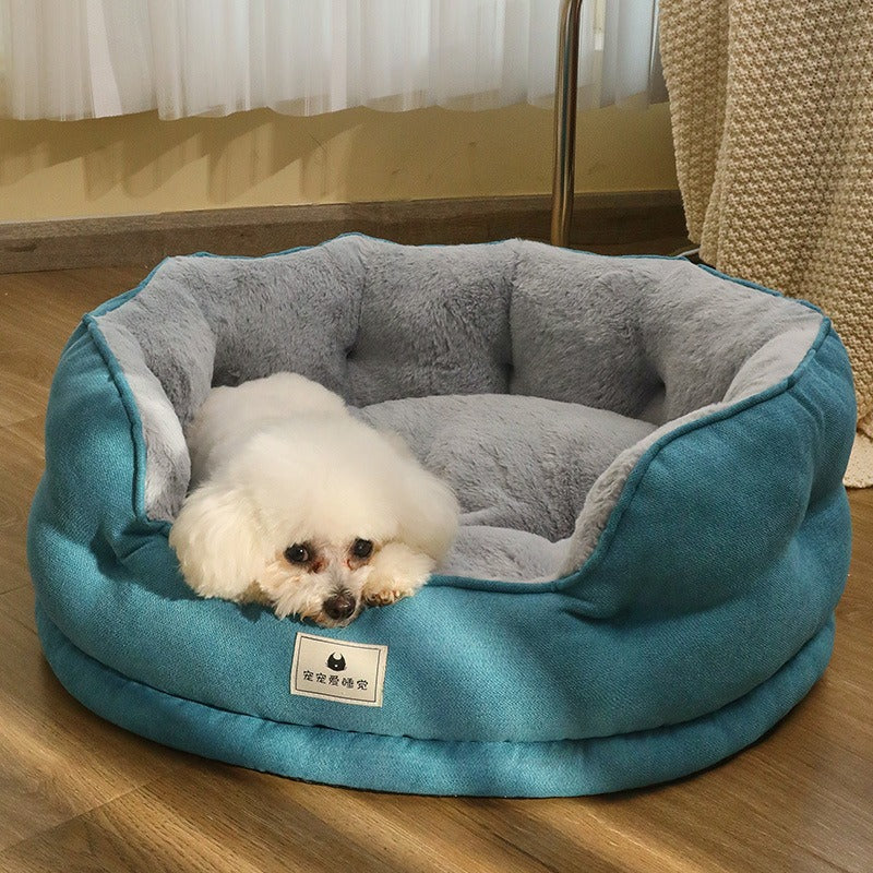 Four Seasons Dog House Bed - Warm Sofa-Style Pet Nest for Small Dogs