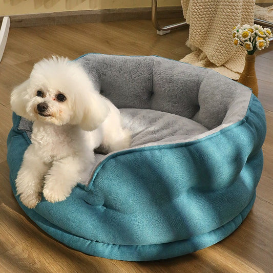 Four Seasons Dog House Bed - Warm Sofa-Style Pet Nest for Small Dogs