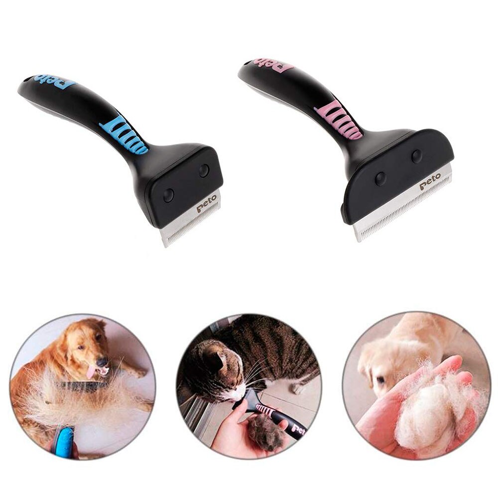 Pet Deshedding Comb - Professional Hair Removal Brush for Dogs & Cats