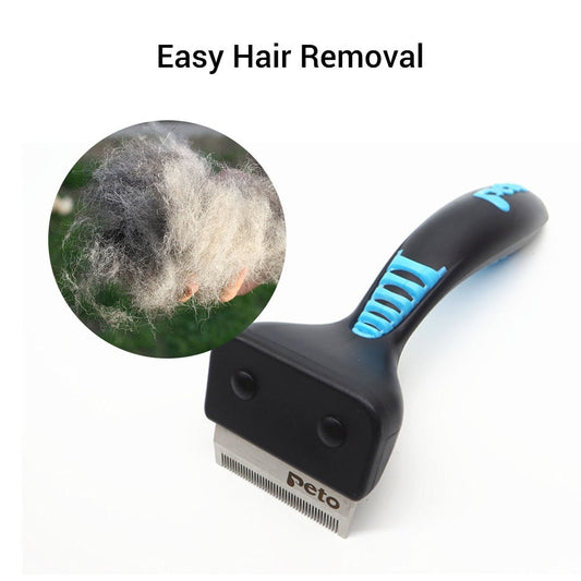 Pet Deshedding Comb - Professional Hair Removal Brush for Dogs & Cats