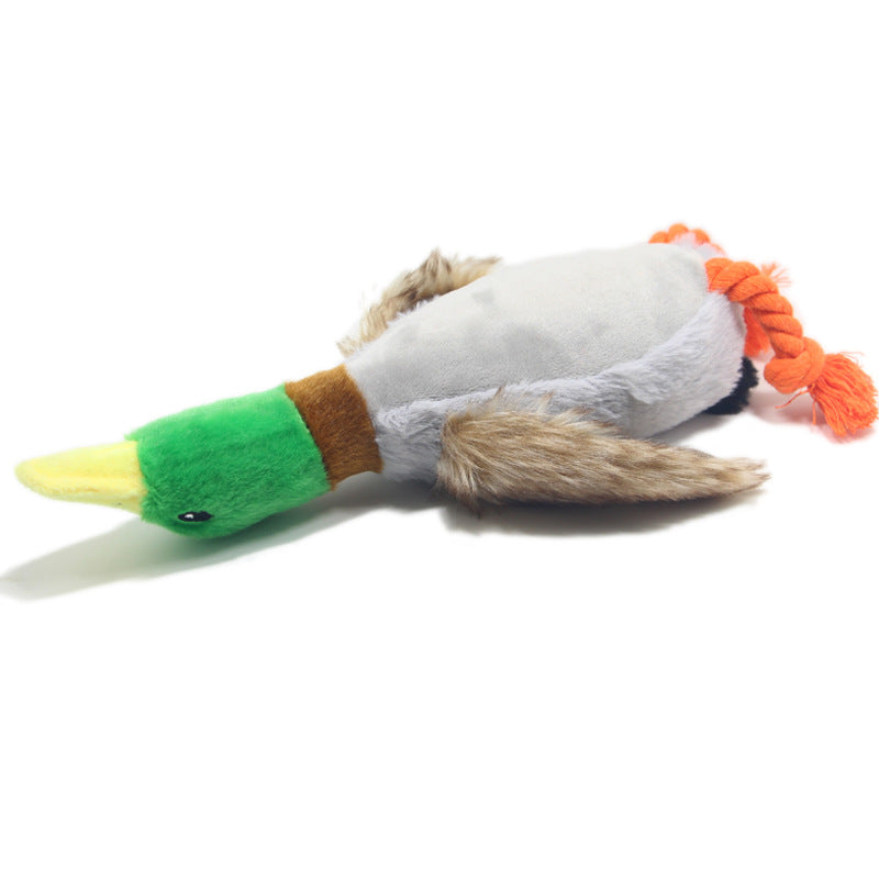 Wild Duck Plush Sound Toy - 28cm Simulation Duck Dog Toy