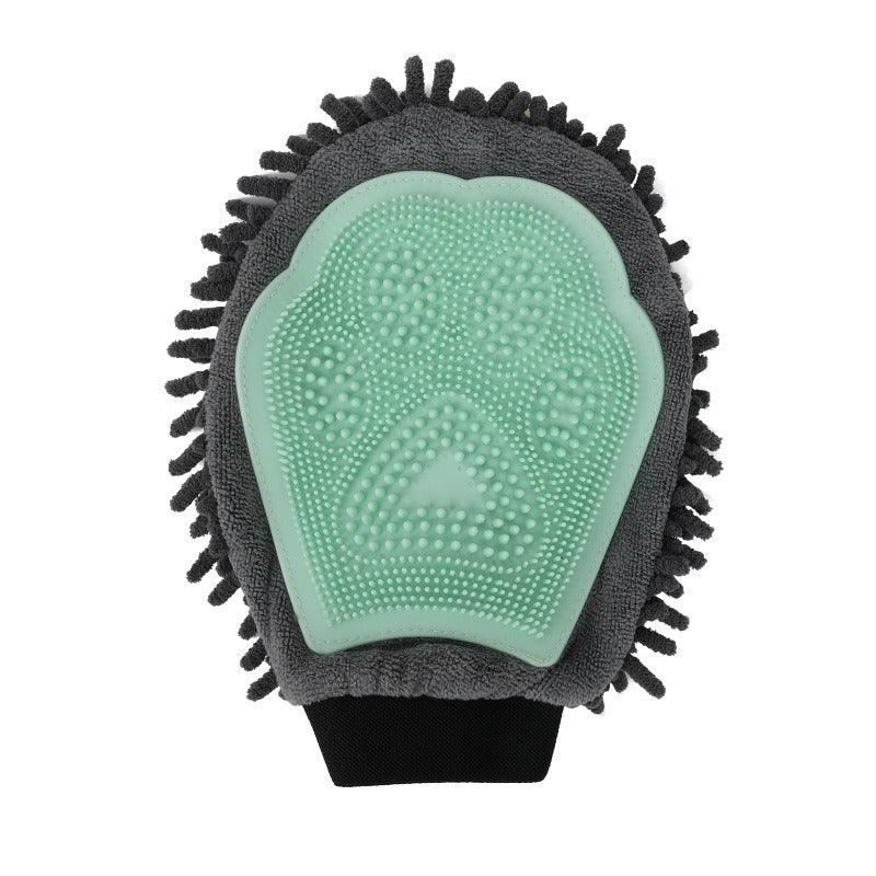 Pet Grooming Gloves - Double-Sided Massage Shower Brush for Dogs & Cats