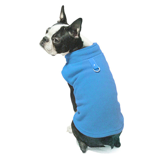 Thickened Fleece Dog Hoodie - Solid Color Winter Pet Clothing