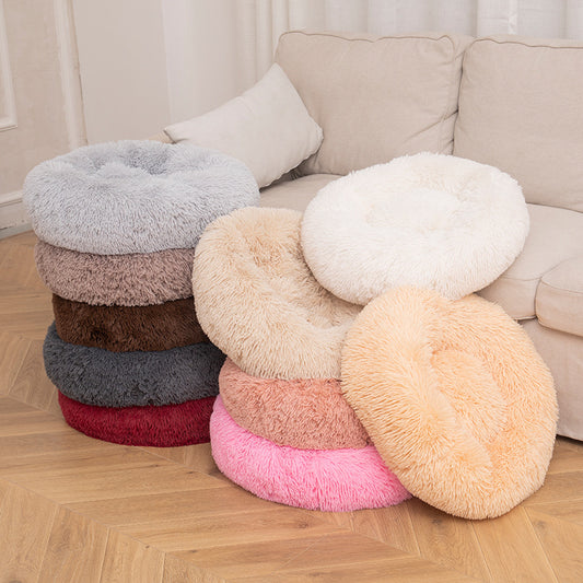 Plush Round House Dog Bed