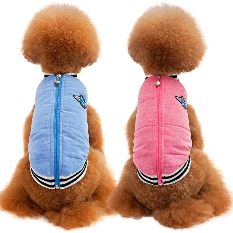 Classic Baseball Cotton Coat for Dogs - Winter Pet Clothes