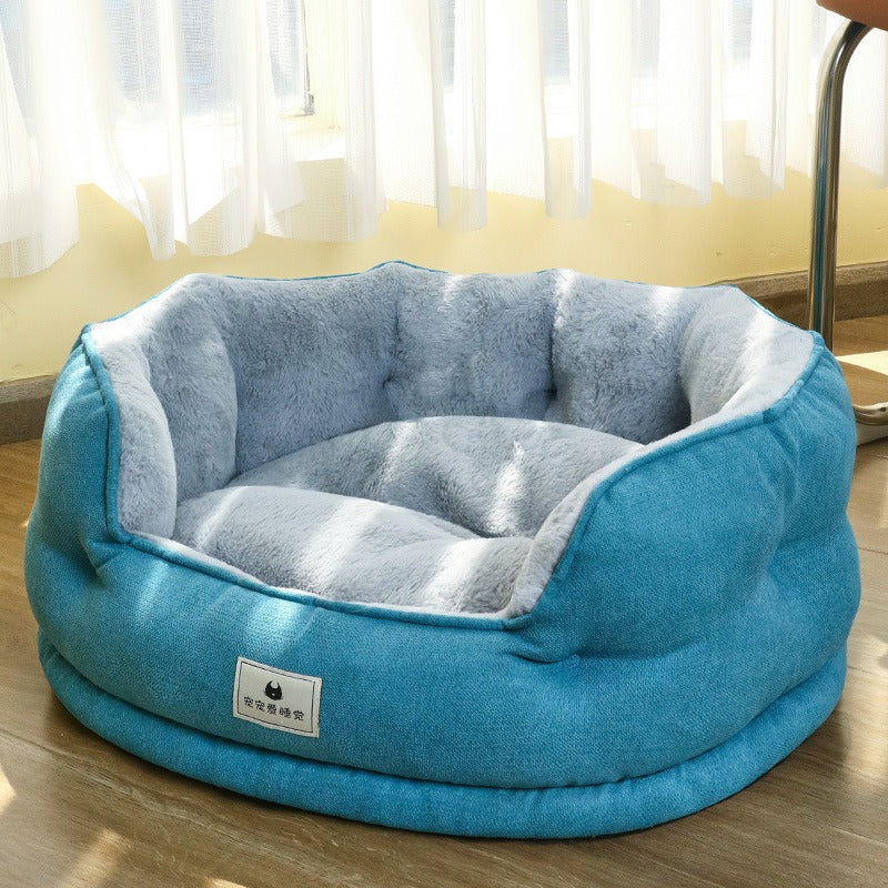 Four Seasons Dog House Bed - Warm Sofa-Style Pet Nest for Small Dogs