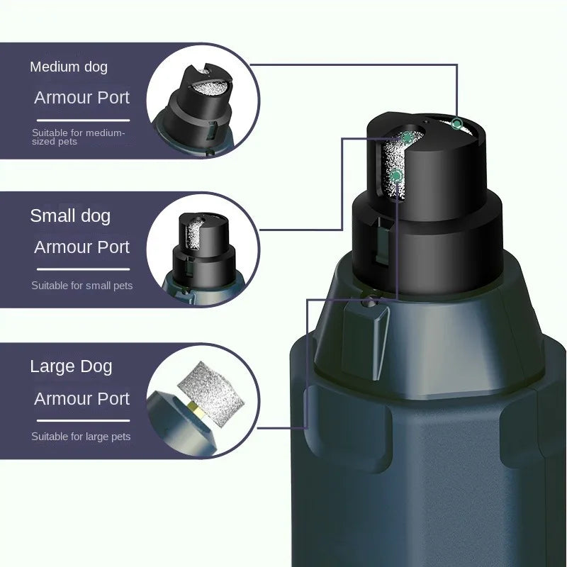 Electric Pet Nail Grinder - Rechargeable Nail Trimmer for Dogs & Cats