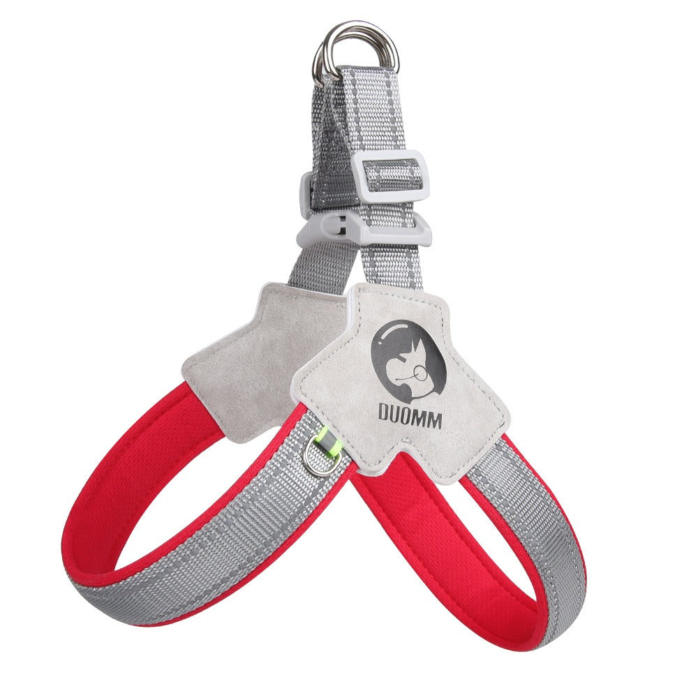 Saddle Style Dog Chest Harness - Breathable Reflective Dog Harness