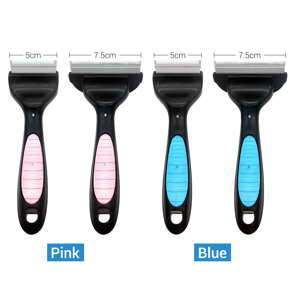 Pet Deshedding Comb - Professional Hair Removal Brush for Dogs & Cats