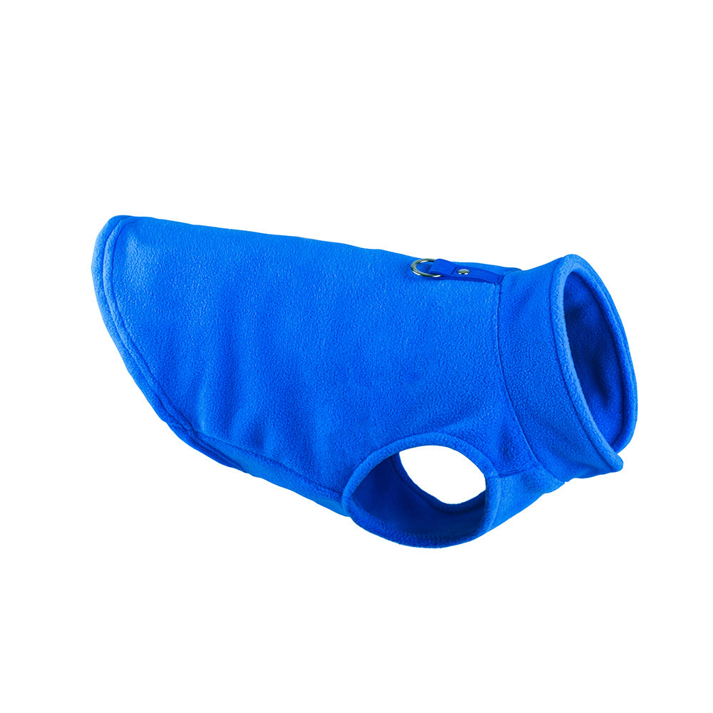 Thickened Fleece Dog Hoodie - Solid Color Winter Pet Clothing