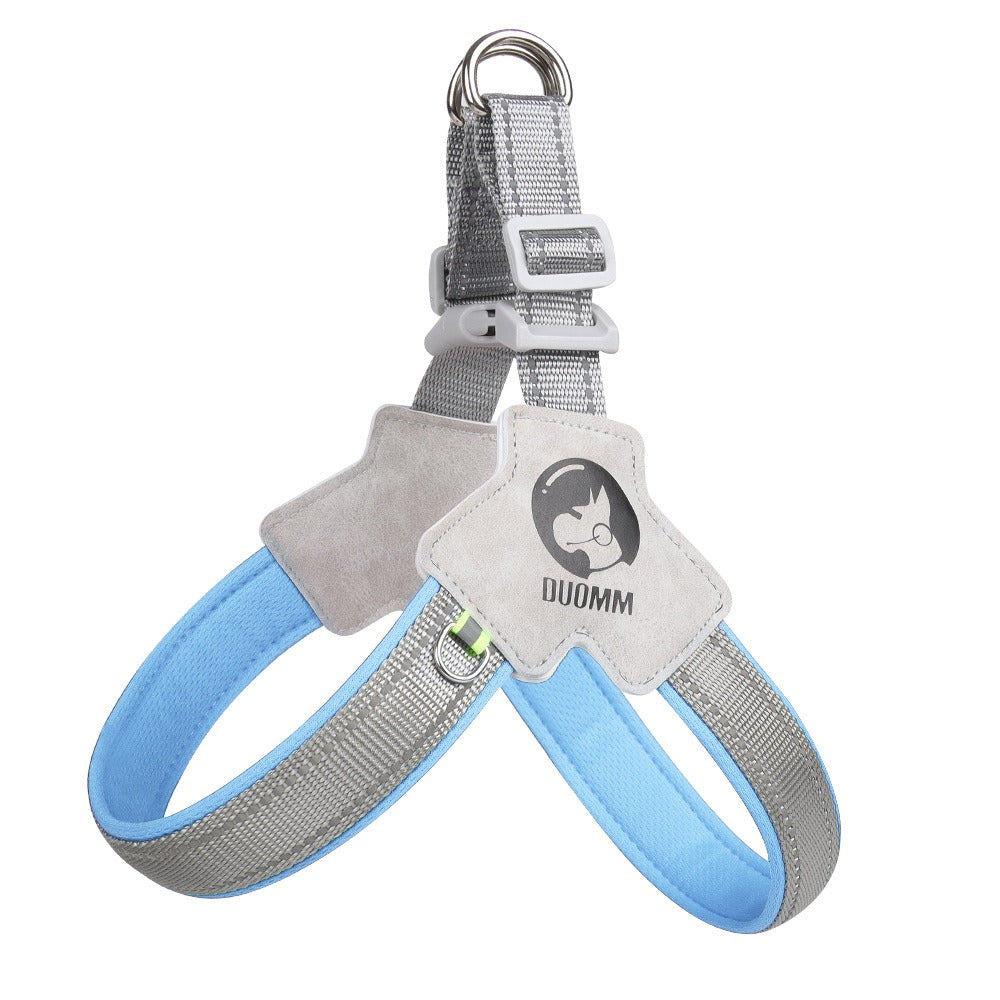 Saddle Style Dog Chest Harness - Breathable Reflective Dog Harness