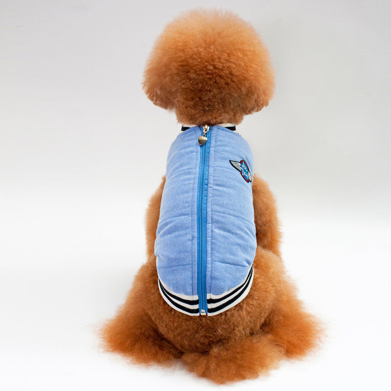 Classic Baseball Cotton Coat for Dogs - Winter Pet Clothes