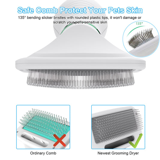 2-In-1 Portable Dog Dryer & Comb - Low Noise Pet Hair Blower