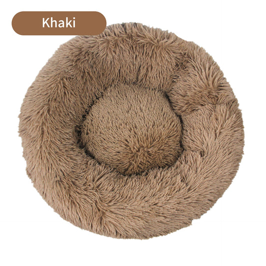 Plush Round House Dog Bed