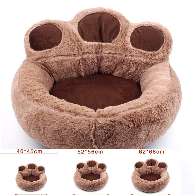 Bear Paw Pet House - Warm & Comfortable Dog Cat Bed for Autumn Winter