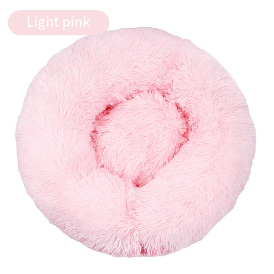 Plush Round House Dog Bed