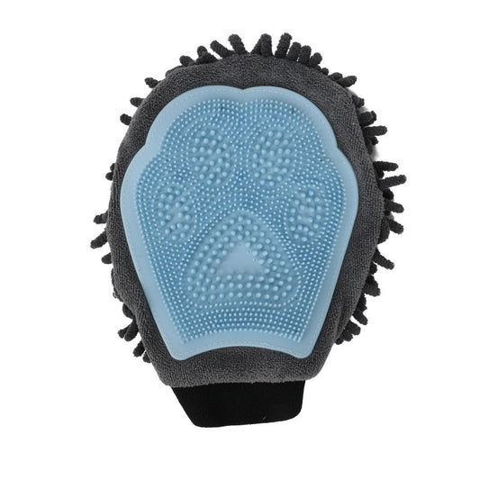 Pet Grooming Gloves - Double-Sided Massage Shower Brush for Dogs & Cats