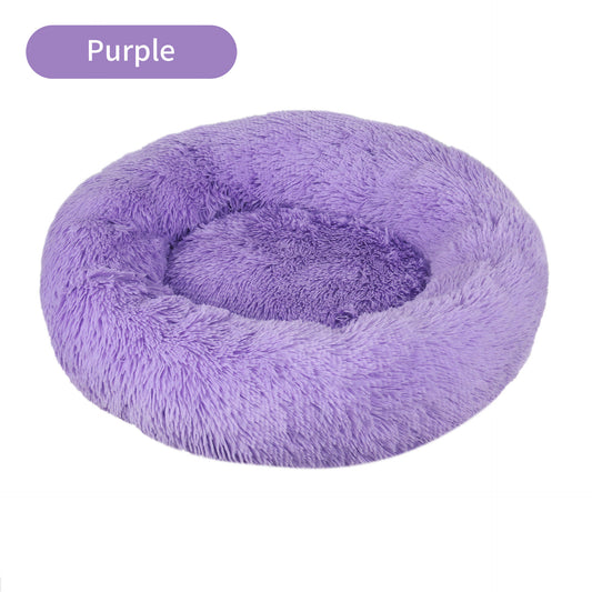 Plush Round House Dog Bed