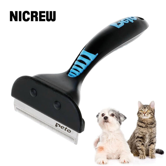 Pet Deshedding Comb - Professional Hair Removal Brush for Dogs & Cats
