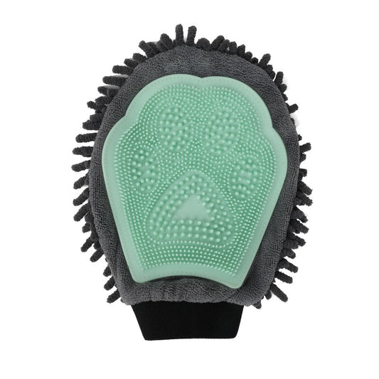 Pet Grooming Gloves - Double-Sided Massage Shower Brush for Dogs & Cats