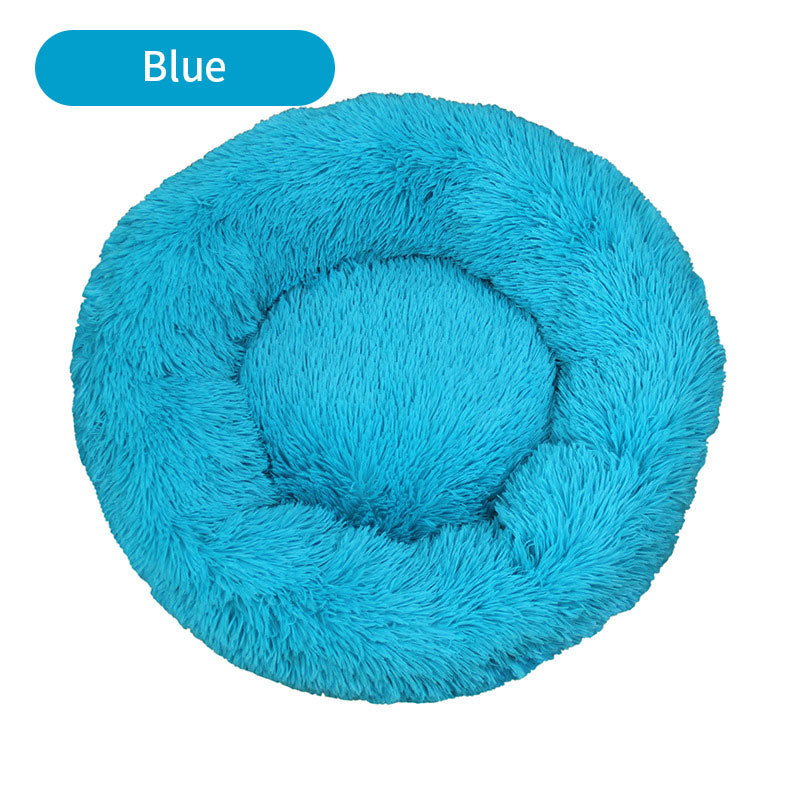 Plush Round House Dog Bed