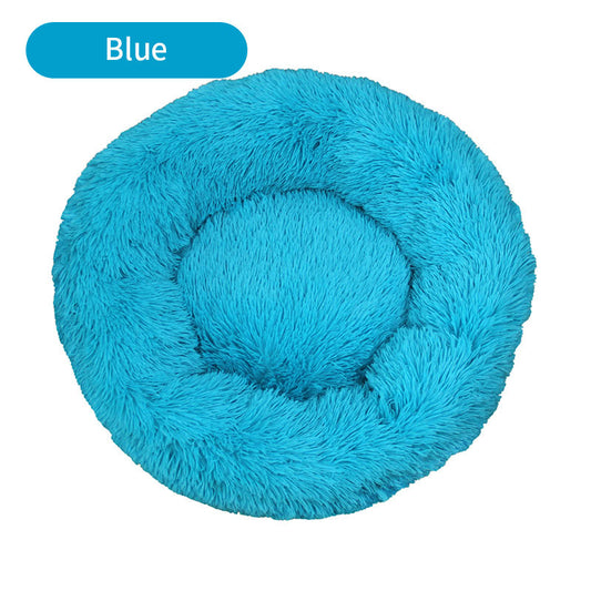 Plush Round House Dog Bed