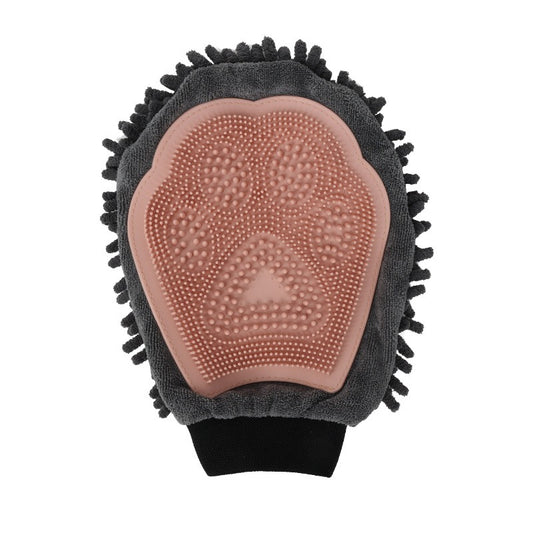 Pet Grooming Gloves - Double-Sided Massage Shower Brush for Dogs & Cats